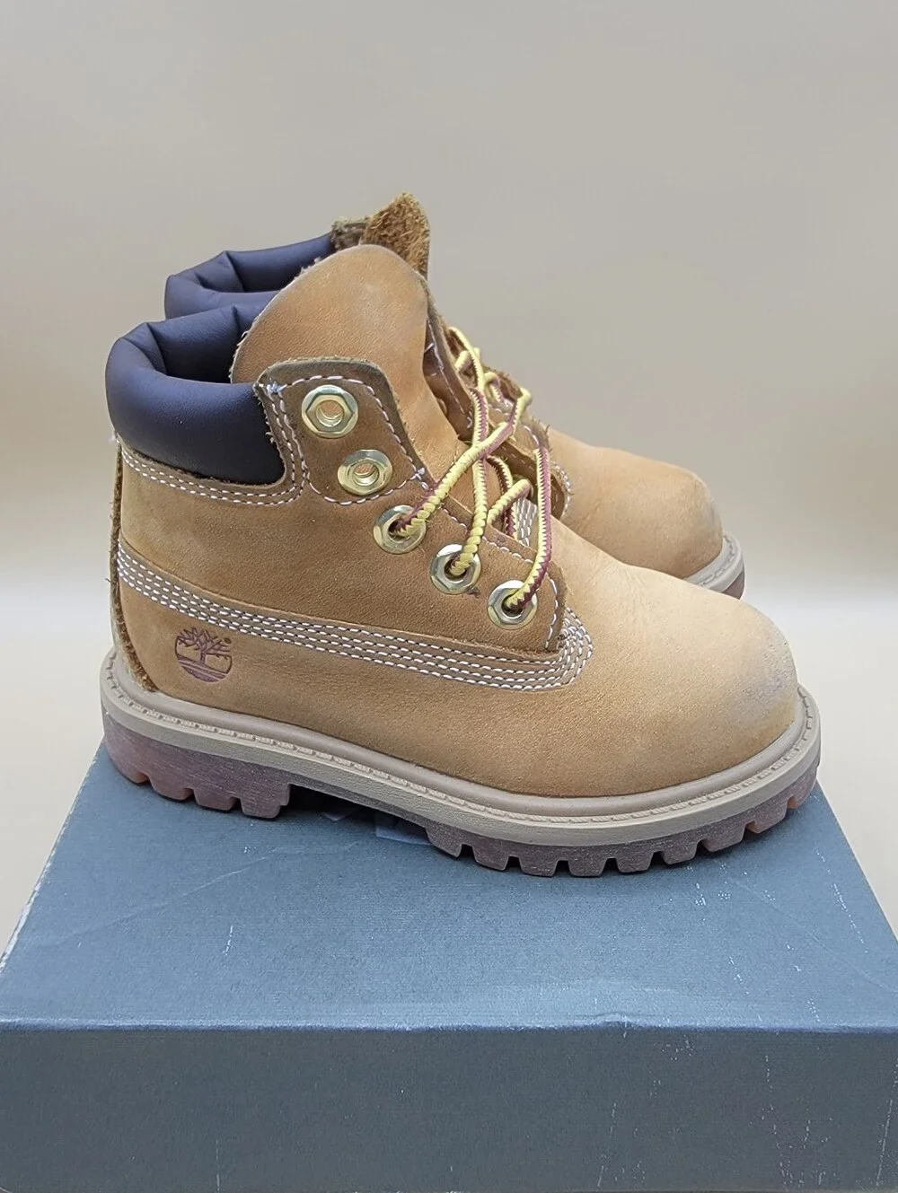 Timberland 6 inch Premium Toddler Kid's Boots Size 7C Wheat Brown Boy's Girl's